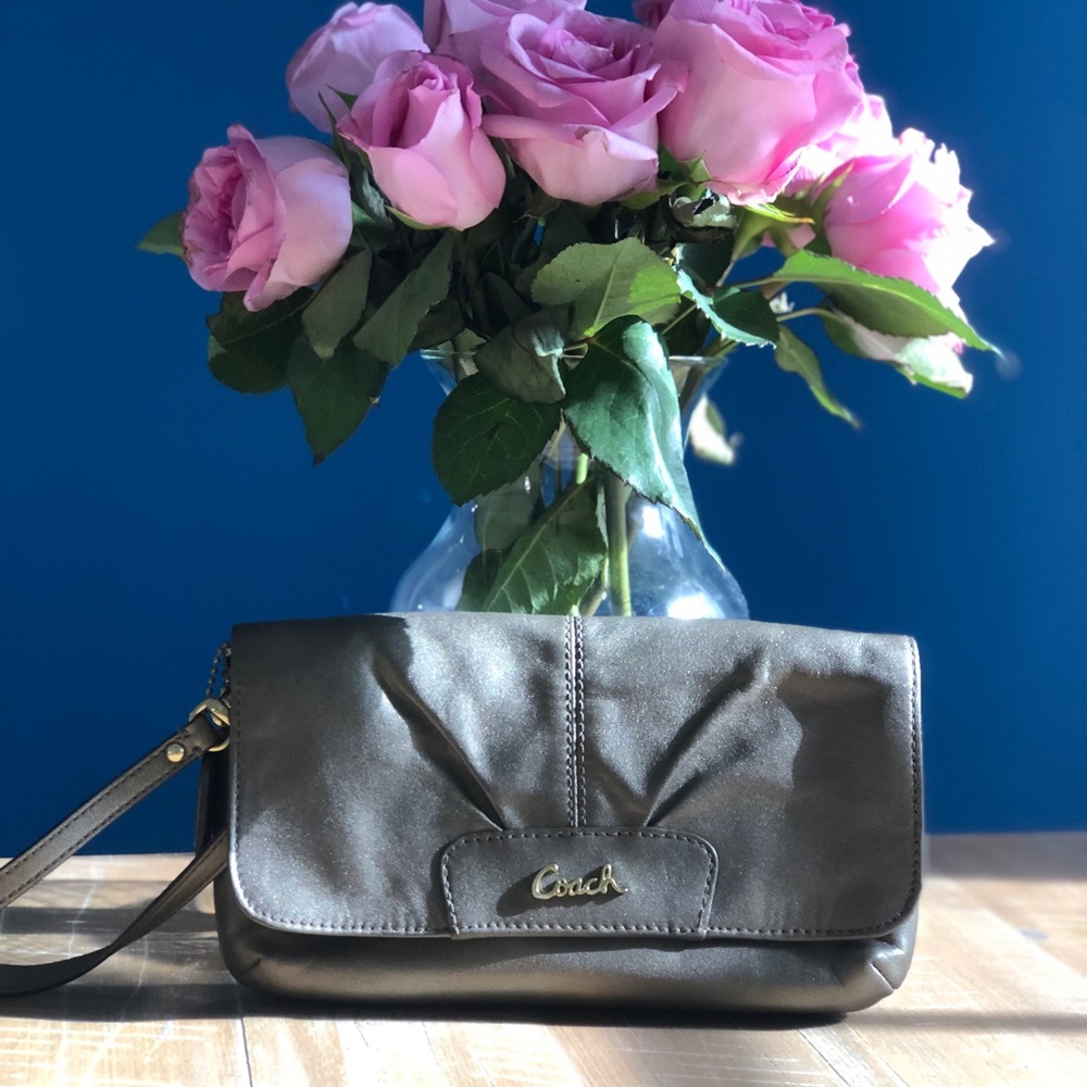 Woman’s Metallic coach wristlet